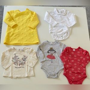 5 pieces baby girl bundle 9-12 months